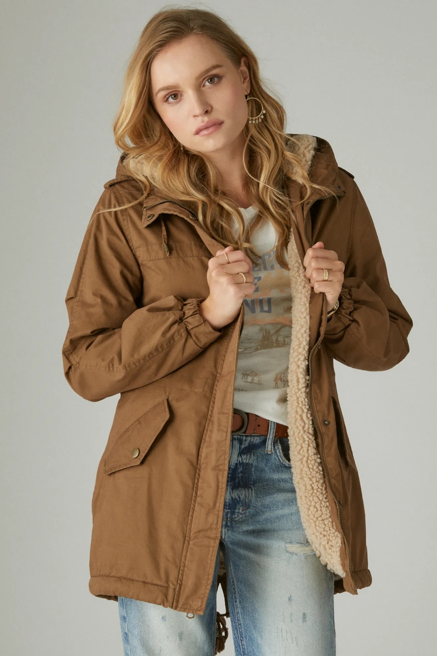 Utility Faux Shearling Jacket, image 2