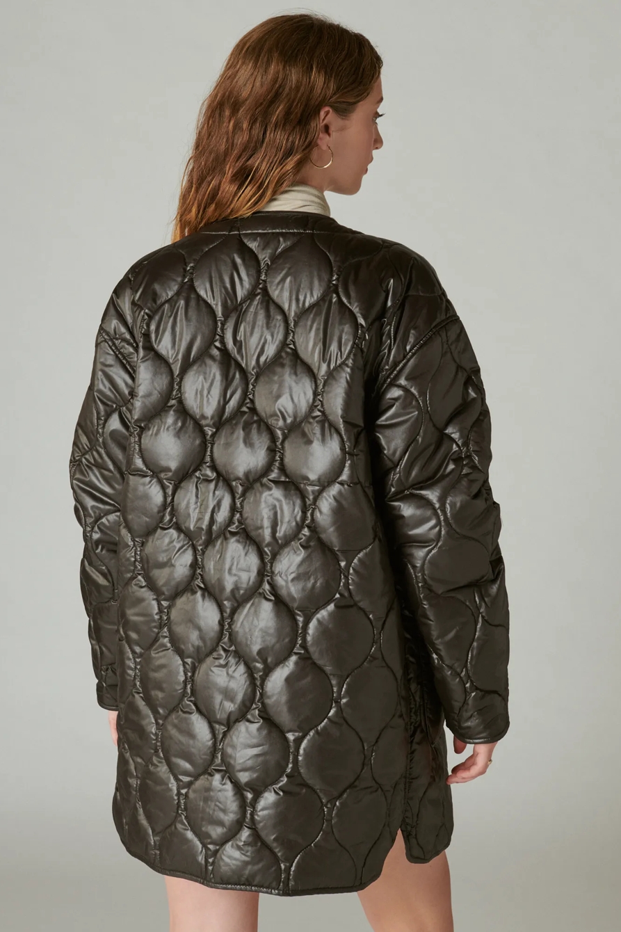 REVERSIBLE SHINE  QUILTED LINER JACKET, image 3