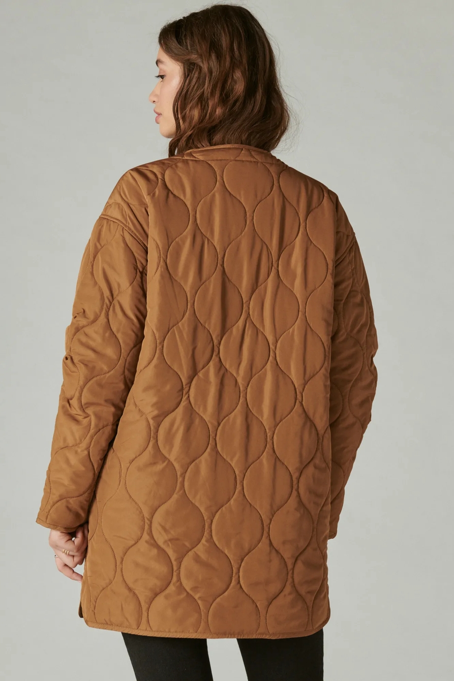 REVERSIBLE SHINE  QUILTED LINER JACKET, image 3