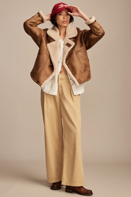 FAUX SHEARLING MOTO JACKET, image 3