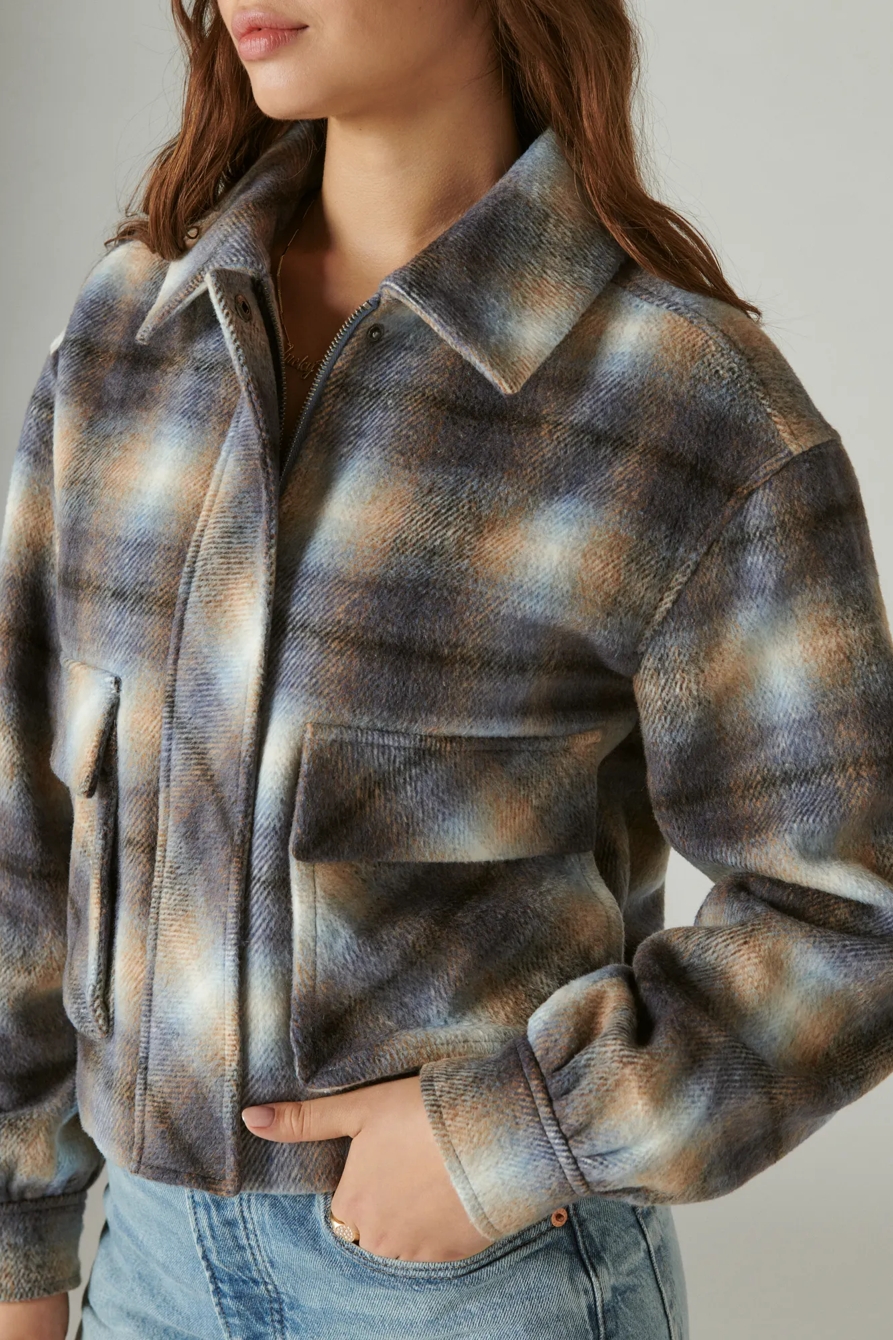 CROPPED PLAID JACKET, image 4