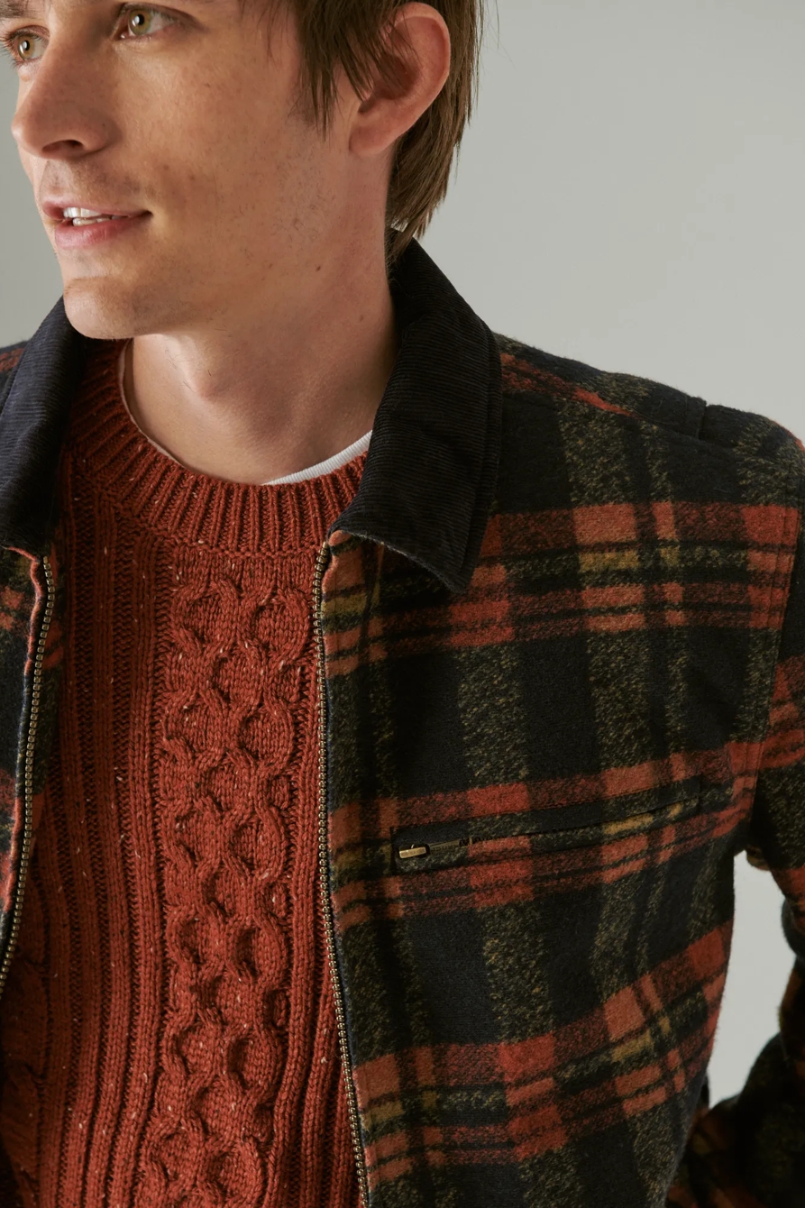 PLAID CORDUROY COLLAR BARN JACKET, image 2