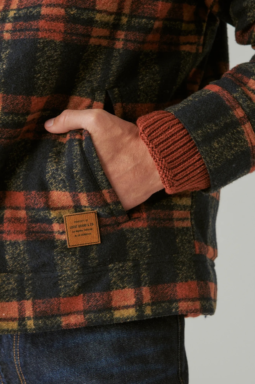 PLAID CORDUROY COLLAR BARN JACKET, image 4