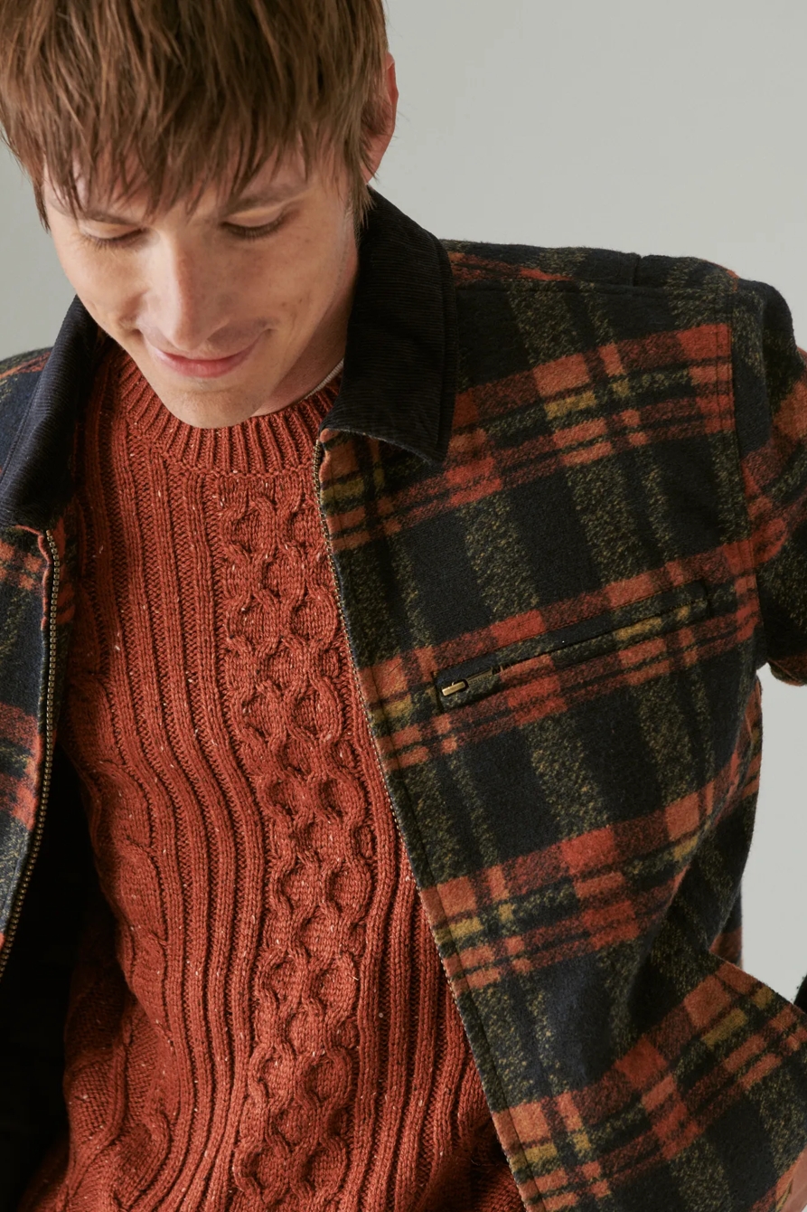PLAID CORDUROY COLLAR BARN JACKET, image 5