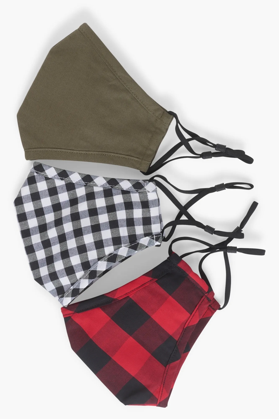 BUFFALO PLAID MULTI FACE MASK PACK, image 2