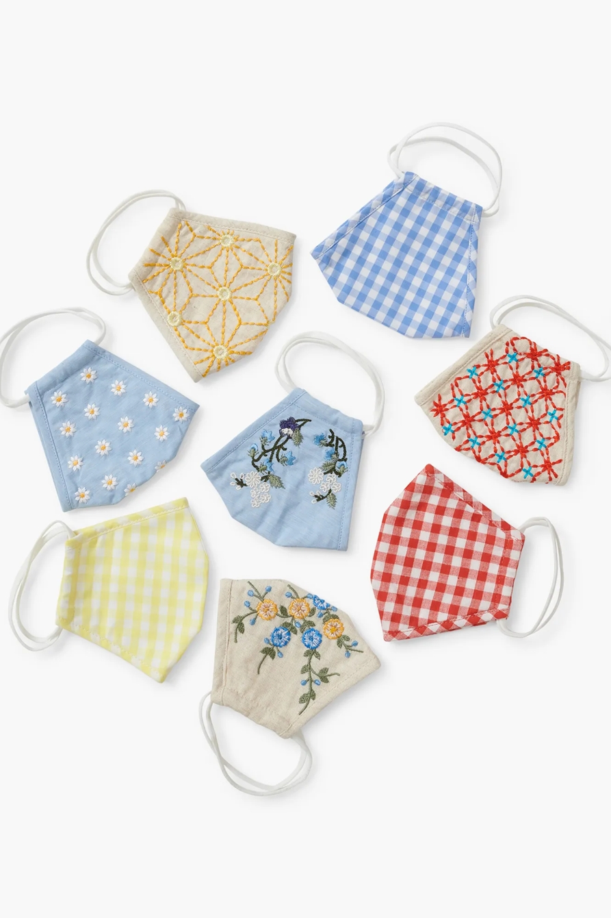EMBROIDERY DETAIL FACE MASK 8 PACK, image 2