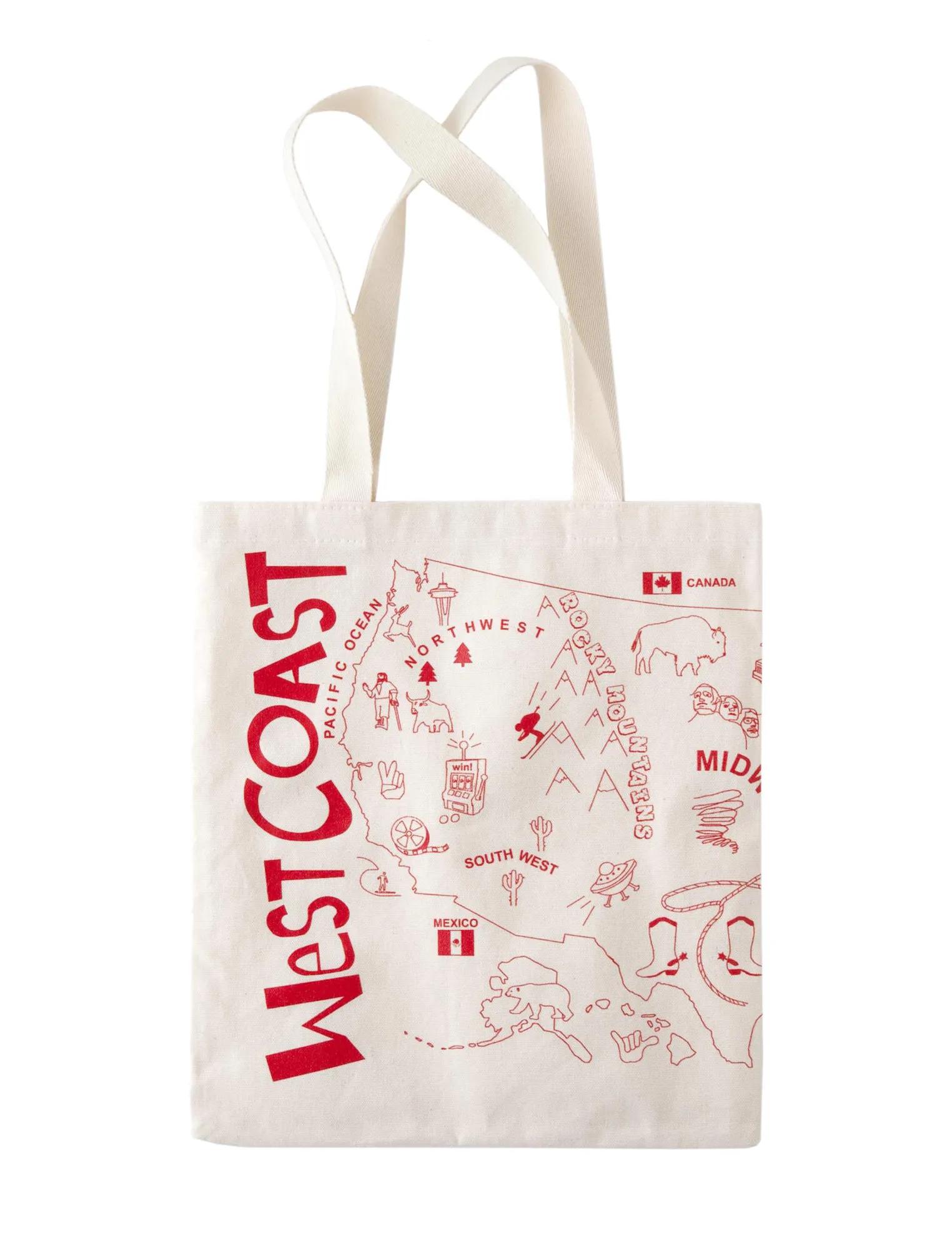 Maptote East Coast West Coast Tote Bag, image 2