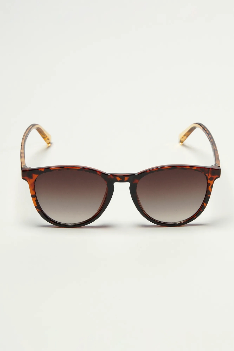 HUNTINGTON ROUND TORTOISE SUNGLASSES, image 2