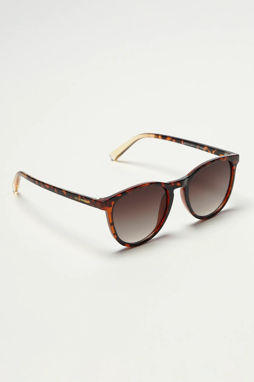 HUNTINGTON ROUND TORTOISE SUNGLASSES, image 3