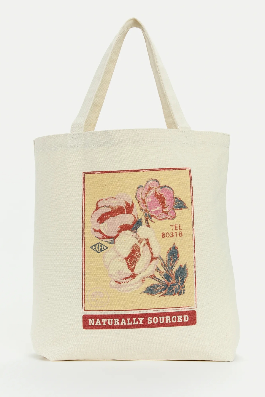 NATURALLY SOURCED FLOWER TOTE BAG, image 2