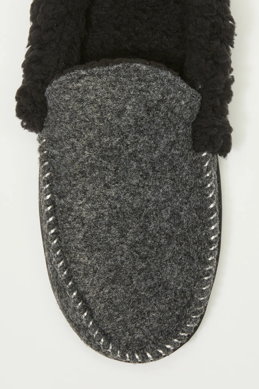 MEN'S FAUX WOOL SHERPA LINED SLIPPER, image 9