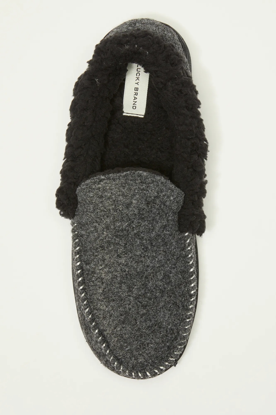 MEN'S FAUX WOOL SHERPA LINED SLIPPER, image 5