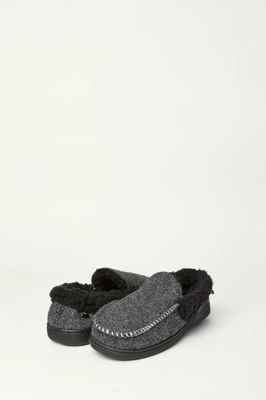 MEN'S FAUX WOOL SHERPA LINED SLIPPER, image 6