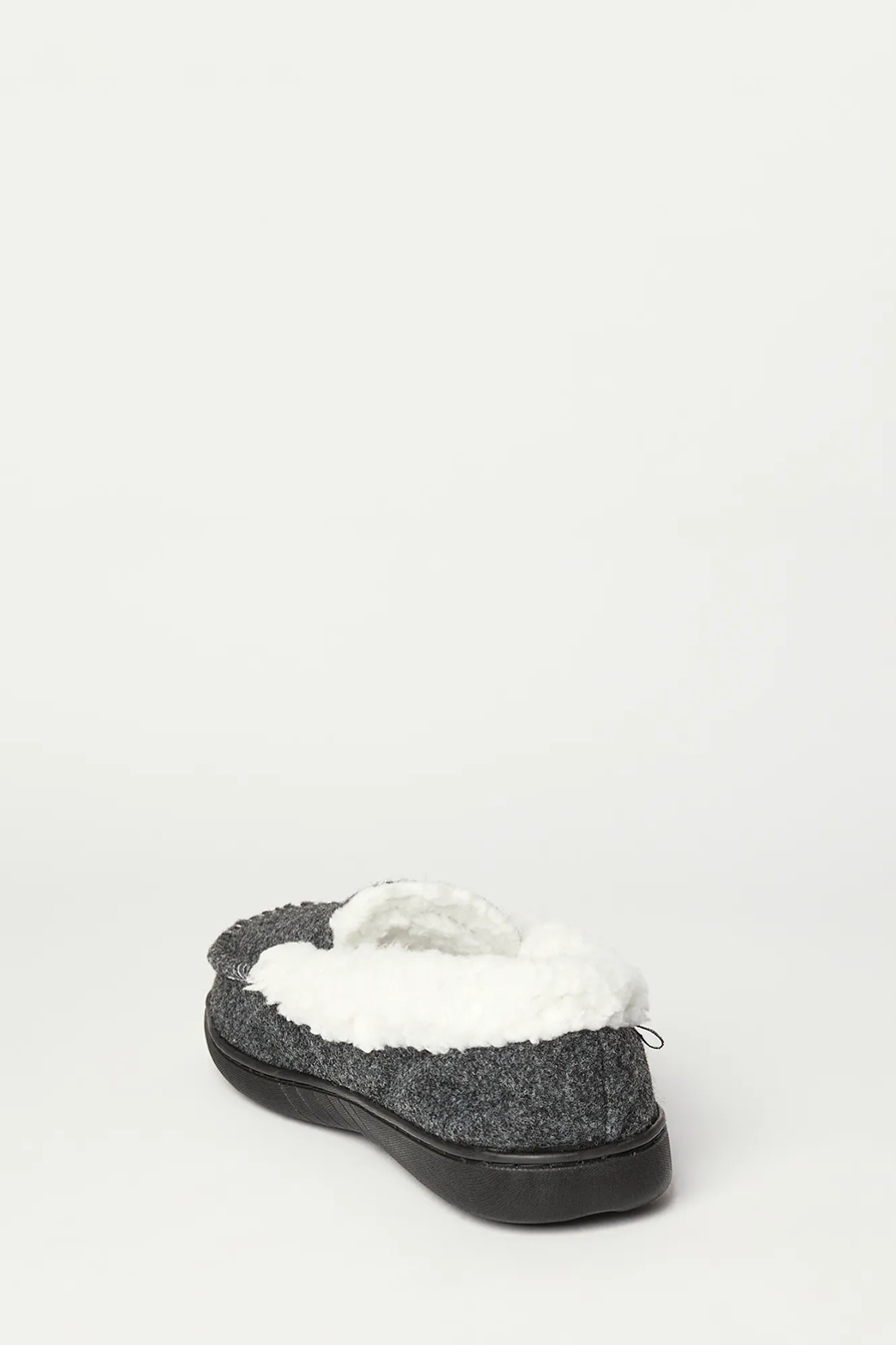 MEN'S FAUX WOOL SHERPA LINED SLIPPER, image 4