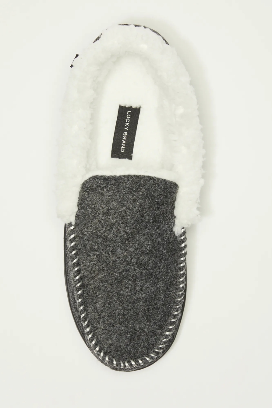 MEN'S FAUX WOOL SHERPA LINED SLIPPER, image 5
