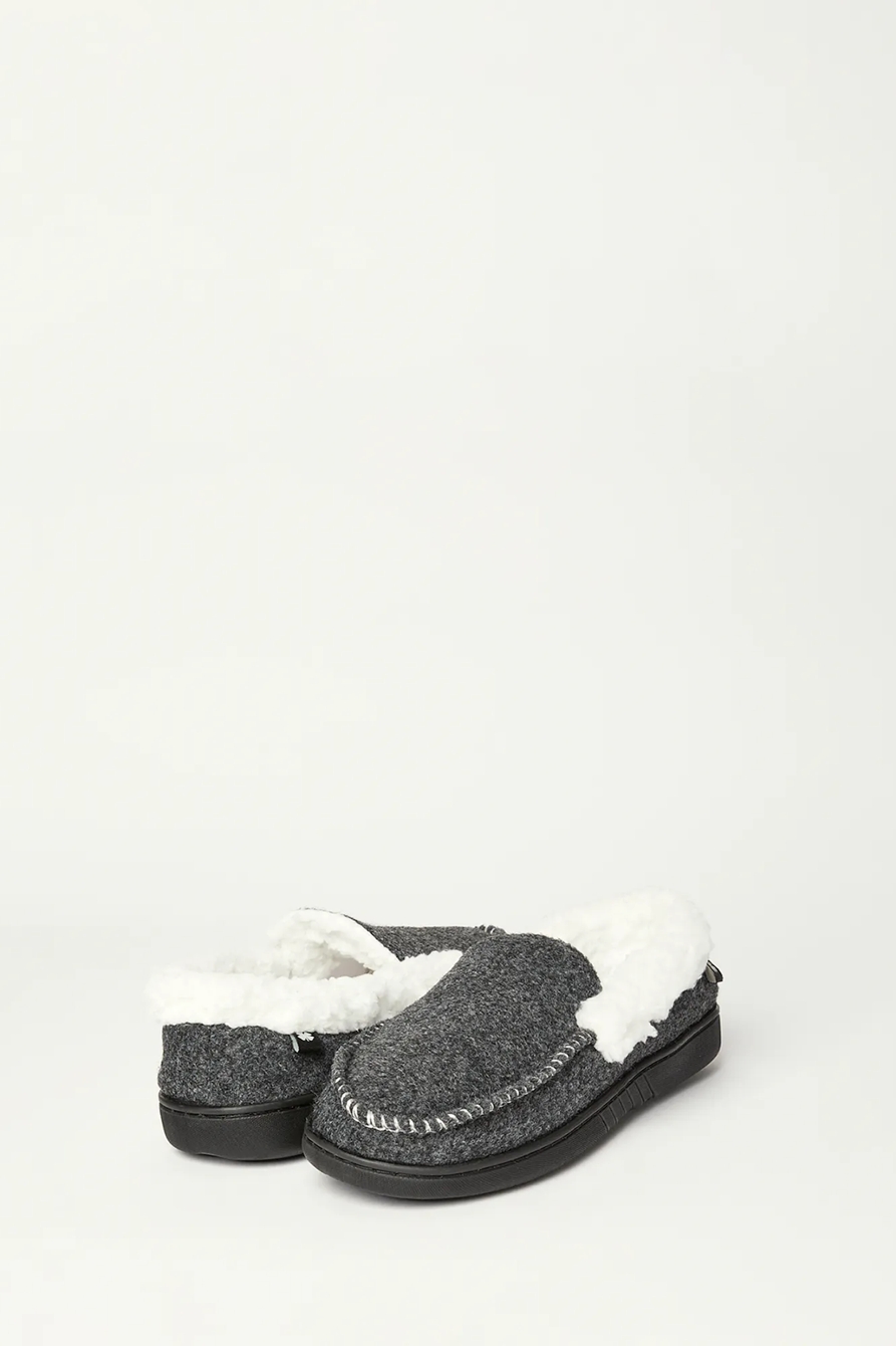 MEN'S FAUX WOOL SHERPA LINED SLIPPER, image 6
