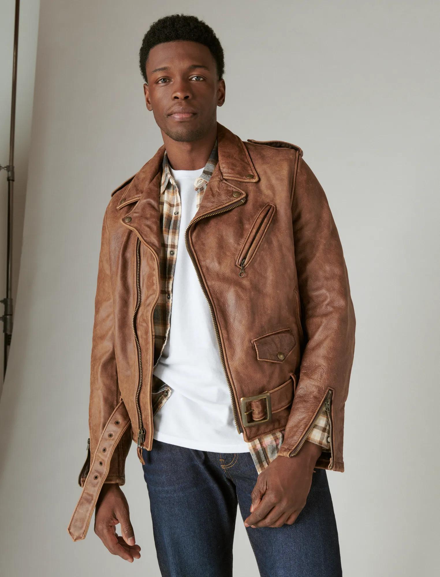 SCHOTT X LB BOWERY LEATHER JACKET | Lucky Brand