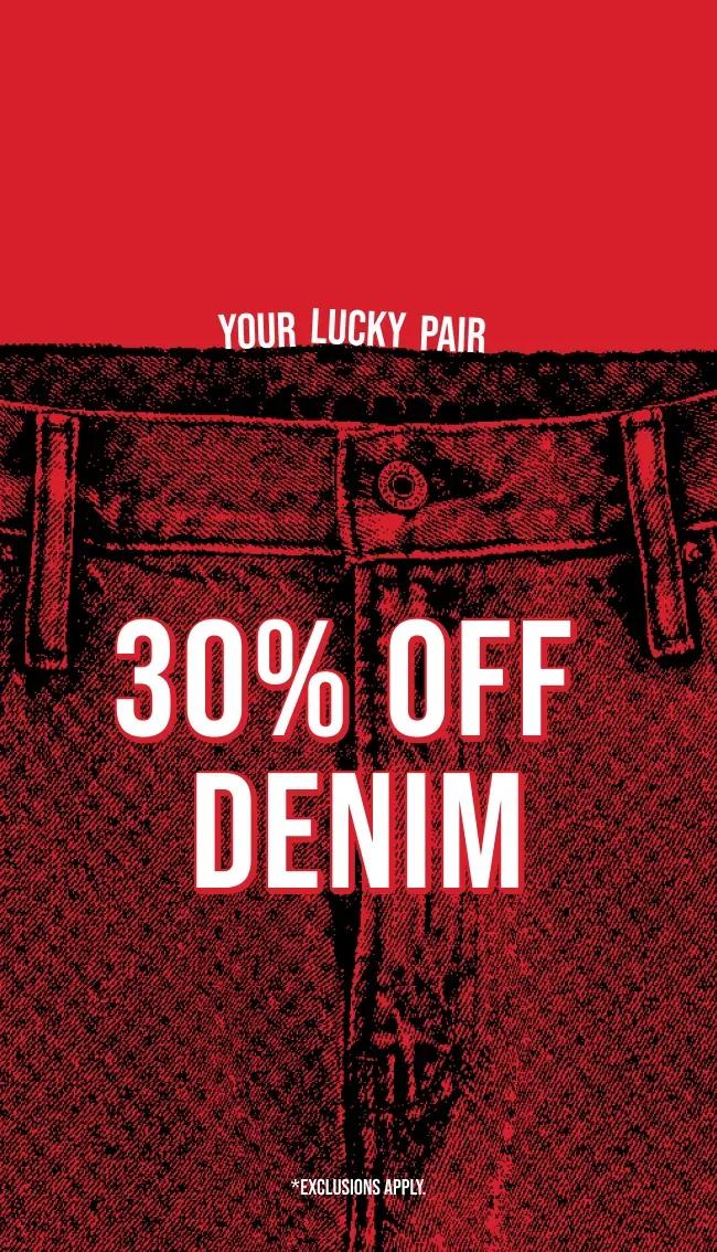 30% Off Denim