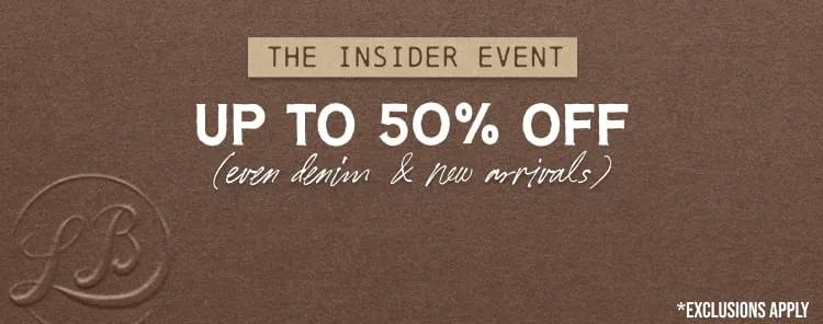 The Insider Event - Up to 50% Off (even denim & new arrivals)