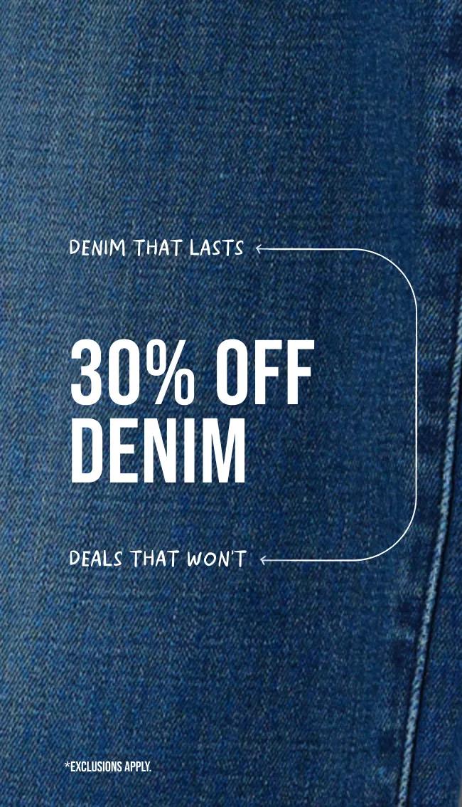 30% Off Denim