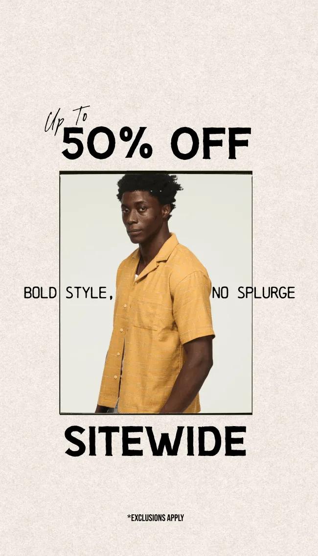 50% Off Sitewide