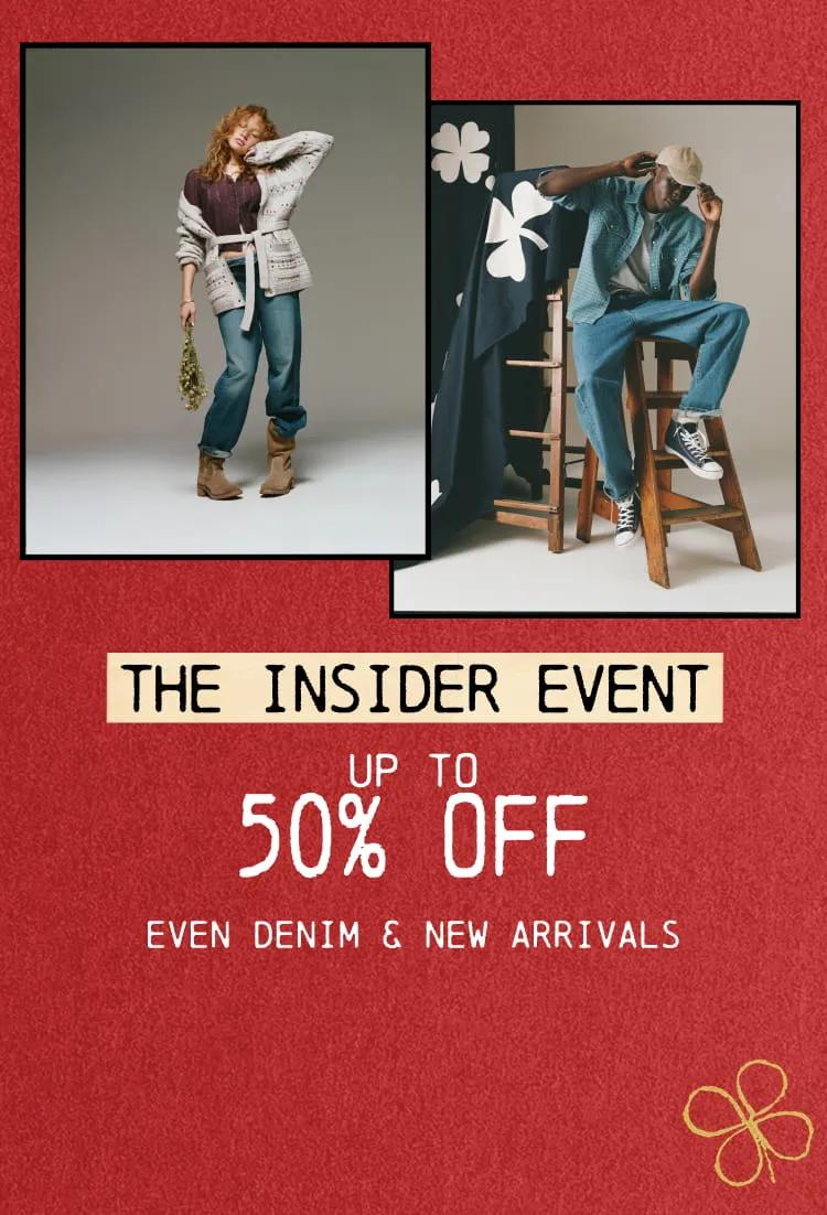 Insider Event Up To 50% Off Background