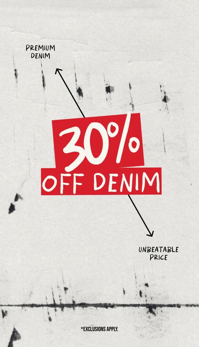 30% Off Denim