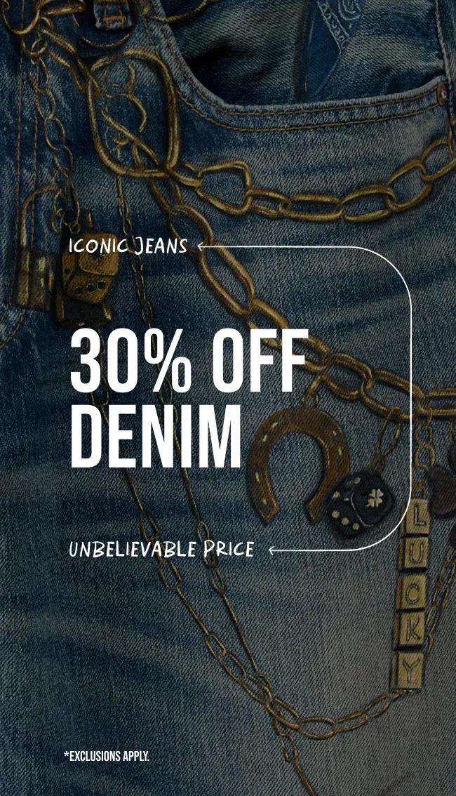 30% Off Denim